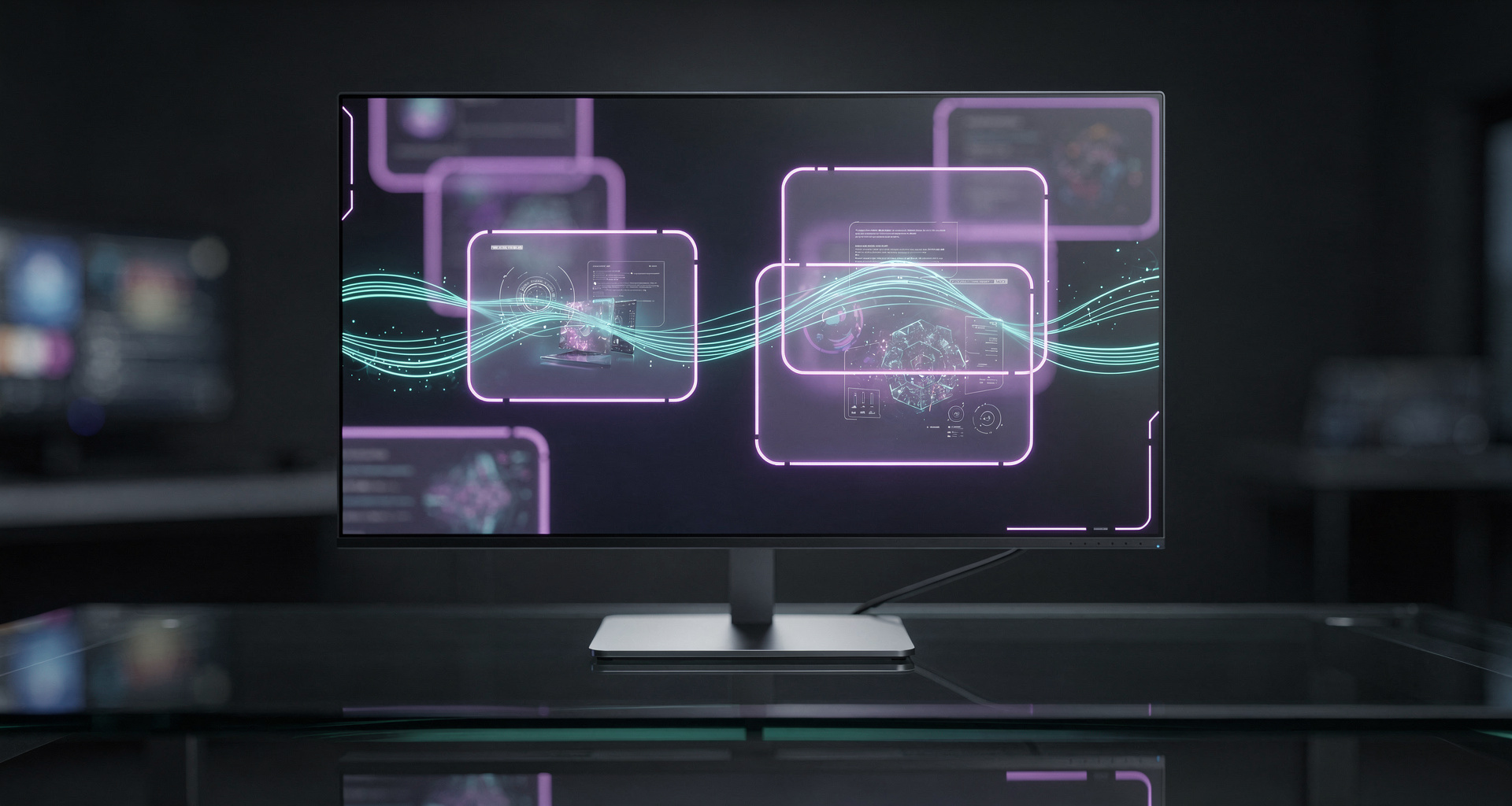 Futuristic UI interface with adaptive kinetic motion elements