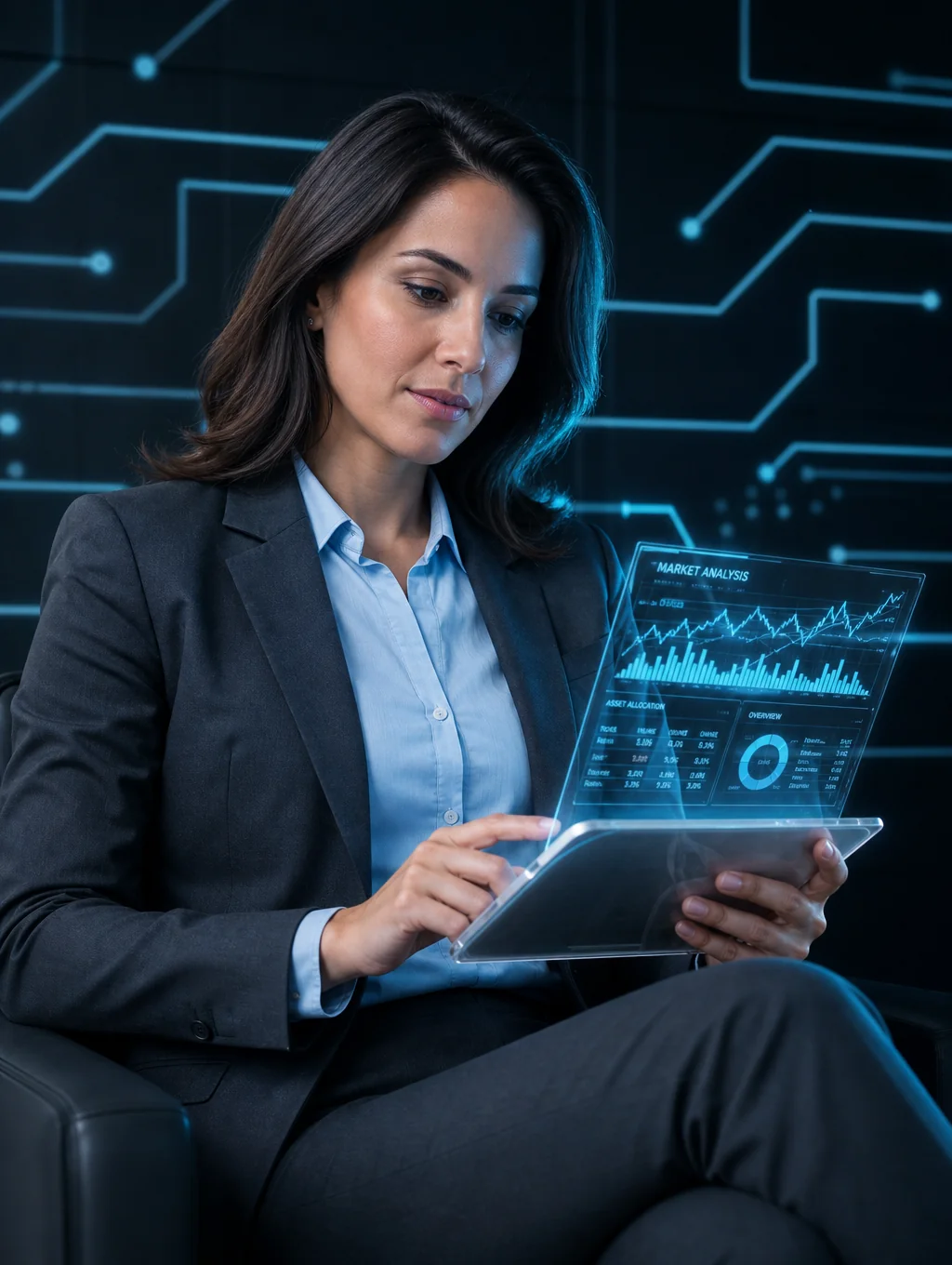 Elara Vance, Founder of VOLT Studio working on AI interface models